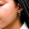 10K Hollow Gold Diamond-Cut Oval Hoops