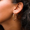 10K Hollow Gold Diamond-Cut Hoops