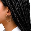 10K Hollow Gold Diamond-Cut Hoops