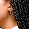 10K Hollow Gold Diamond-Cut Hoops