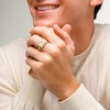 14K Gold Plated CZ Baguette and Round Oblong Ring