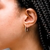10K Hollow Gold Two-Tone Hoops