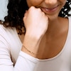 10K Solid Gold Braided Herringbone Chain Bracelet - 7"