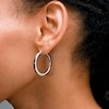 Sterling Silver Hollow Hinged Hoops