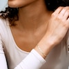 10K Solid Gold Roses Valentino Chain Bracelet - 7"