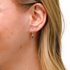 14K Gold Plated Birthstone Huggie Hoops