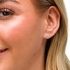 10K Gold Beaded Diamond-Cut Heart Studs