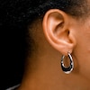 Sterling Silver Hollow Teardrop Hoops