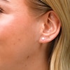 10K Gold Simulated Opal Reversible Studs