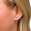 10K Gold CZ and Simulated Opal Butterfly Studs