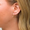 10K Gold Wrap Heart Hoops