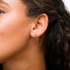 10K Gold Lab-Created Ruby Birthstone Sun Studs