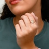 10K Gold CZ Our Lady of Guadalupe Medallion Ring - Size 7