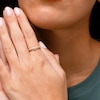10K Gold CZ Double Band Heart Ring - Size 7