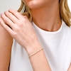 10K Gold CZ Marquise Mesh Bracelet - 7.5"