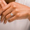 Sterling Silver CZ Cushion Solitaire Ring - Size 7