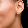 10K Semi-Solid Gold Pink CZ Marquise Butterfly Studs