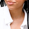 Sterling Silver Simulated Pearl Dangle Necklace - 15.5"