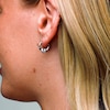 Sterling Silver Satin Heart Hoops