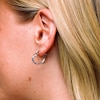 Sterling Silver Tilted Heart Shaped Hoops