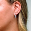 Sterling Silver Diamond-Cut Oval Hoops