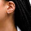 Sterling Silver CZ Cross Studs