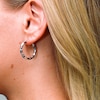 Sterling Silver Twisted Hinged Hoops