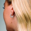 Sterling Silver Scalloped Hinged Hoops