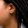 Sterling Silver CZ Baguette Studs
