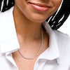 Sterling Silver CZ Curb Chain - 16" + 2"