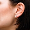 Sterling Silver Faux Pearl Bar Drop Studs