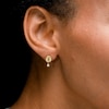 10K Gold CZ Saint Mary Medallion Studs
