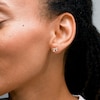10K Gold CZ Pavé Bow Studs