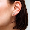 10K Gold Dolphin and Heart Two-Tone Studs