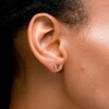 10K Gold CZ Half Pavé Butterfly Studs