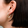 10K Solid Gold Twist Hoop Earrings