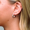 Sterling Silver Diamond-Cut Flat Oval Hoops
