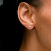 10K Solid Gold CZ Butterfly Studs