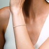 10K Solid Gold CZ Trios Bracelet - 7.75”